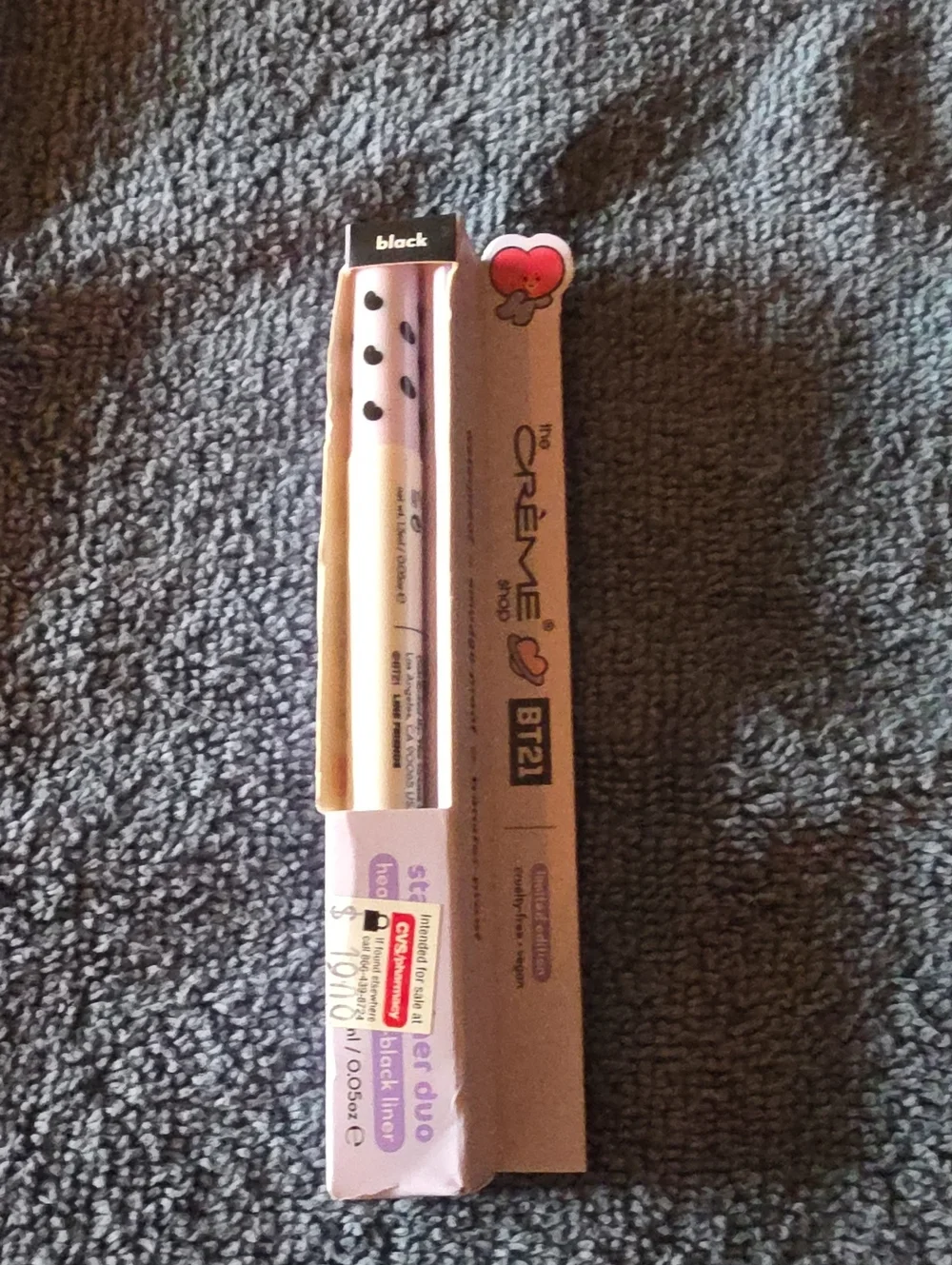 3 For $9 SEE DETAILS The Crème Shop BT21 Black Duo Eyeliner - Black